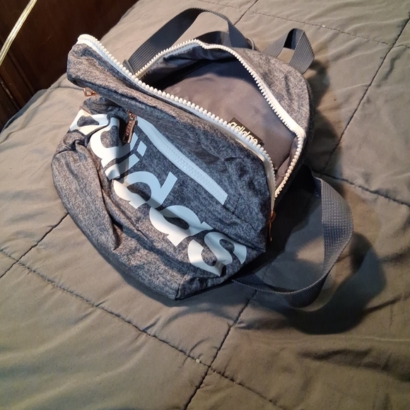 Adidas Heather Gray Backpack with White Accents - Picture 6 of 7